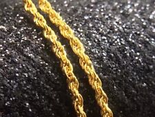 Pure 18K Yellow Gold Necklace Fine Solid 18CT Gold Rope Chain Twist Singapore picture