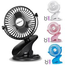 SkyGenius Battery Operated Fan 3 Speed Air Cooler Fan Mini Clip on Baby Stroller picture