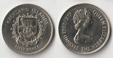 1977 Falkland Islands 50 pence large coin picture
