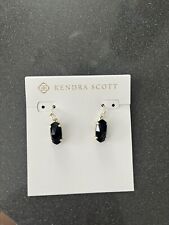 Kendra Scott “Lemmi” Drop Earrings - Black & Gold picture