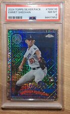 2024 Topps SERIES 1 #T89C38 Emmet Sheehan RC 1989 RETRO CHROME SILVER PACK PSA 8 picture