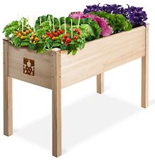 Raised Garden Bed - Elevated Wood Planter Box with Bed Liner picture