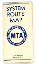 1954 MTA System Route Map Boston MA picture