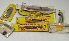 8 VINTAGE LURES NEW IN PACKAGES BRIDGEPORT DIAMOND JIGS FISHING LOT picture