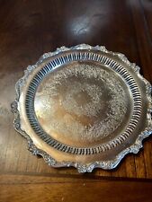 Vtg Webster Wilcox International Silver Plate 73073 Reticulated Tray picture