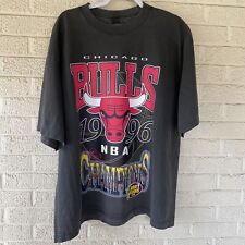 Vintage Chicago Bulls 1996 Champions NWT  TNVTEES Shirt Vtg black Sz XL picture