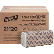 Genuine Joe, GJO21120, C-Fold Paper Towels, 2400 / Carton, White picture