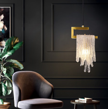 Antique Vintage Brass Crystal Chandelier Lighting Ceiling Corridor Lamp Light picture