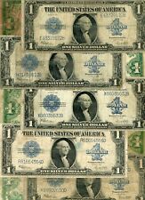1923 Large Size Silver Certificate $1 Bill Horseblanket Note 100 Years Old picture