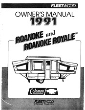 1991 COLEMAN Destiny Roanoke Royale Trailer Owners Manual Coil Bound picture