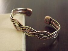 Vintage Copper Magnetic Bracelet Arthritis Pain Therapy Energy Cuff Bangle picture