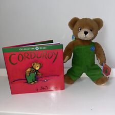 NWT Yottoy 2011  13” Corduroy Bear With Book Plush Stuffed Animal Toy picture