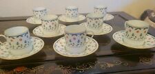 Raynaud Limoges Ceralene Lafayette 16 Pc 8 Set Demitasse Tea Cup And Saucer Rare picture