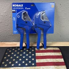 2 New KOBALT 1-1/4 inch PVC Pipe Pex Poly PE Tubing Hose Ratchet Cutter 2 Pack picture