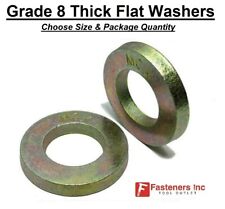 (Choose Size) Extra Thick Flat Washers SAE Grade 8 Hardened Washers Mil-Carb picture
