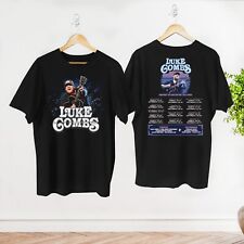 Luke Combs 2024 Tour Growing Up and Getting Old T-Shirt Black Cotton Allsizes picture