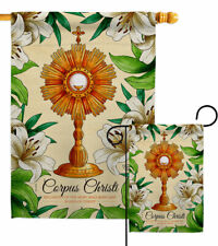 Lilys Corpus Christi Garden Flag First Communion Religious Yard House Banner picture
