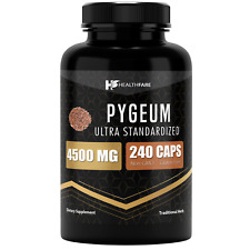 Pygeum Bark Extract Supplement 4500mg | 240 Capsules Prostate Health HEALTHFARE picture