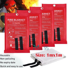 4 PACKS Large Emergency Fire Blanket for Fireplace Home and Kitchen Safety 1mx1m picture