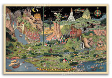 1930s “The Land of Make Believe” Vintage Fairy Tale Wall Art Poster - 20x30 picture