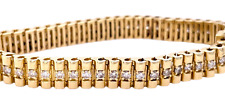 14K Yellow Gold Diamond Bracelet Estate picture