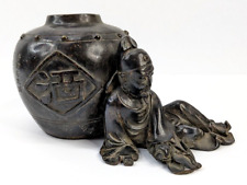 Vintage Chinese Bronze Tang Dynasty poet Li Bai Wine Pot Water Pot Antique picture