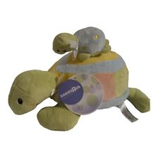 Babies R Us Pastel Turtle Musical Plush Stuffed Animal Baby on Back Wind Up picture