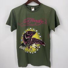 Vintage Ed Hardy Shirt Womens S Green Eagle Graphic Y2K Fashion Style Logo Art picture