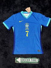 Brazil National Team 2024 PLAYER VERSION SLIM FIT Vinícius Júnior Away Jersey picture