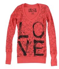 Peace Generation Womens Love With Hearts Graphic T-Shirt cherryred XS picture