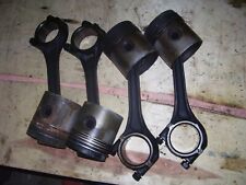 VINTAGE MASSEY HARRIS 44 GAS  TRACTOR-4  ENGINE RODS & 3  DOMED PISTONS-1951 picture