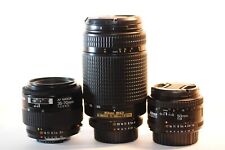 THREE 3 Nikon AF Nikkor lenses REPAIR 50mm f/1.8 35-70mm f/3.3-4.5 70-300mm D ED picture