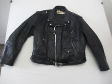 RARE Vintage 80s Schott NYC Perfecto Leather Jacket Size 50 Made In USA picture
