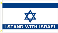 2X3 FT I STAND WITH ISRAEL BOAR CAR FLAG BANNER W/ GROMMETS 100D picture