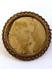 Civil War Era Portrait Pin, 1800's Vintage Jewelry picture