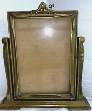 ANTIQUE SWIVEL TILT 1826 DATED VICTORIAN WOOD PICTURE FRAME W/GLASS {J} picture