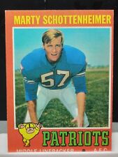 VINTAGE 1971 TOPPS MARTY SCHOTTENHEIMER ROOKIE #3 BOSTON NEW ENGLAND PATRIOTS picture