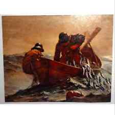 Vintage Winslow Homer The Herring Net Lithograph 16x20 Victorian Impressionist picture