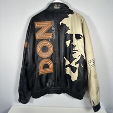 The Godfather Collection Don Corleone VTG Embroidered Men's Leather Jacket 3XL picture