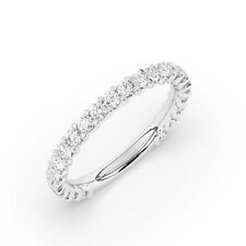 950 Platinum, E/VS, Lab-Grown Round Cut Diamond Eternity Ring picture