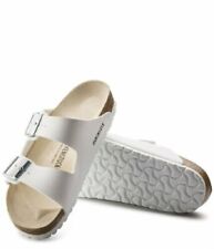 NEW Birkenstock Arizona Unisex Sandals Slides Shoes Birko-Flor - White - Narrow picture