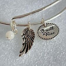 Avon Precious Charms Angel Wing Bracelet Silver Tone NWT picture