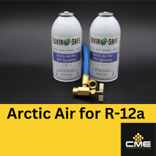 Envirosafe Arctic Air for R12, Auto AC Coolant Support, 2 cans & Brass hose picture