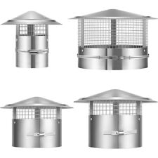 Cone Top Chimney Cap w/ Screen, Adjustable Round Roof Rain Chimney Cover picture