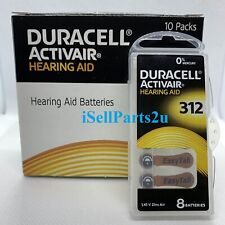 New Duracell Hearing Aid Batteries Size 312 Fast shipping Choose from 4 to 240 picture
