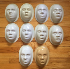 Vintage Lot 10 I.M.R.F 1979 Made In Taiwan 9 inch Plastic Face Mold/Mask picture
