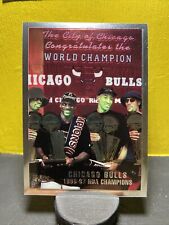 nm-mt 1997-98 Topps Chrome Chicago Bulls NBA Champions Refractor #51 picture