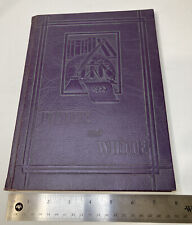 Purple & White VINTAGE 1933 Yearbook Pittsburg Kansas KS Signatures 8x11