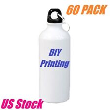 60Pcs 750ml Blank Aluminum Sports Bottle for Sublimation Printing, White picture