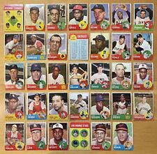 1963 Topps Baseball Lot Of 34 Different With Rookies & High Number VG picture